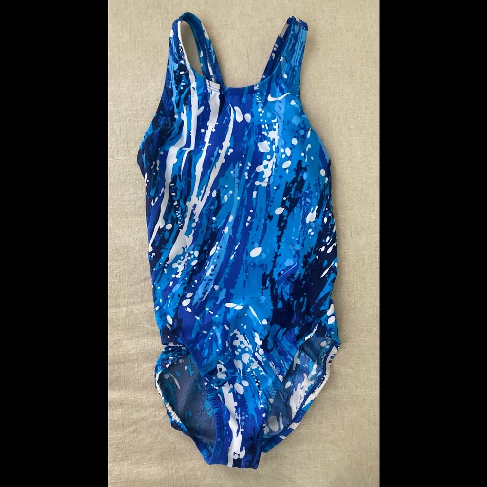 Speedo one piece abstract print.